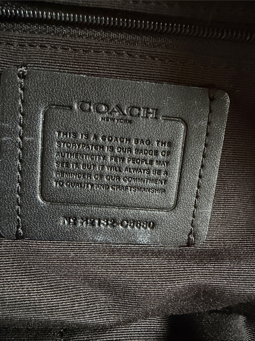 Coach Black Backpack with Gold Accents - Picture 13 of 13